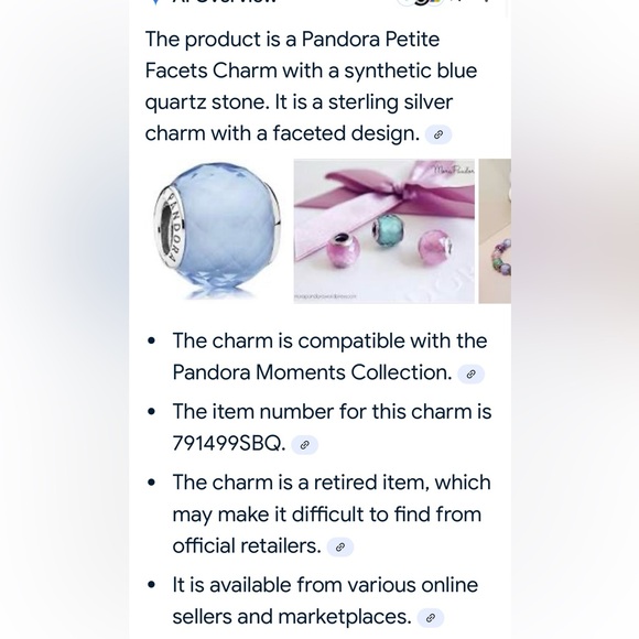 Pandora Essence Light Blue Faceted Charm - Picture 5 of 5